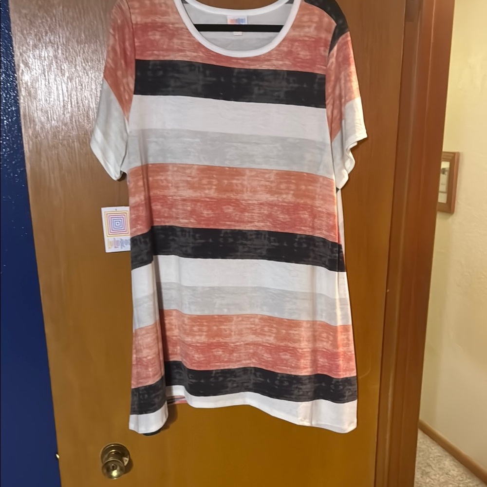 Melissa Vibrant Orange and Black Dress
